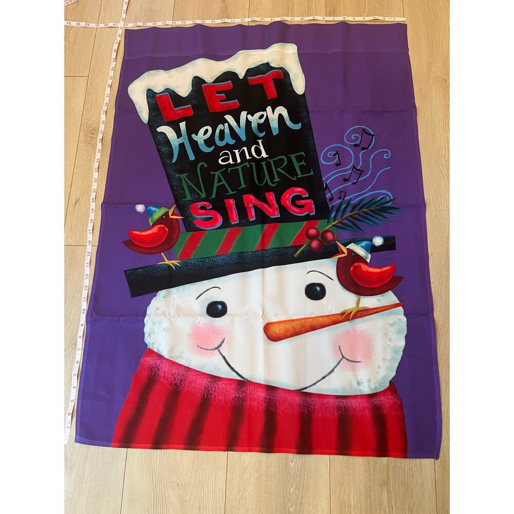 Vintage Outdoor Porch Flag Winter Holiday Christmas Frosty the Snowman JL